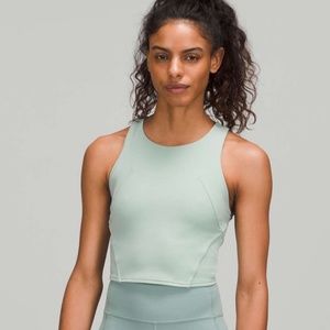Lululemon wunder train racerback tank invigorate tank silver blue size 12